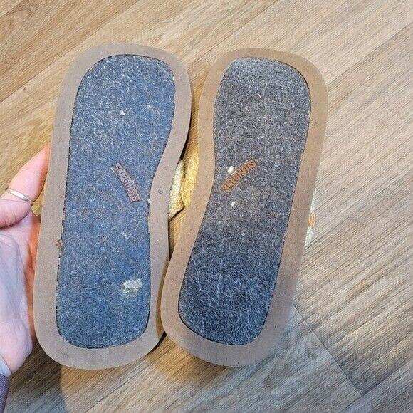 Vtg Y2K Skechers Woven Flip Flops Womena Size 8 Boho Beige Beachy Preppy - Picture 10 of 10